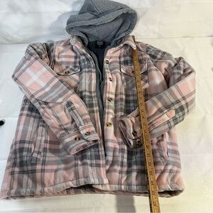 Women’s  Pink and Gray Plaid Jacket